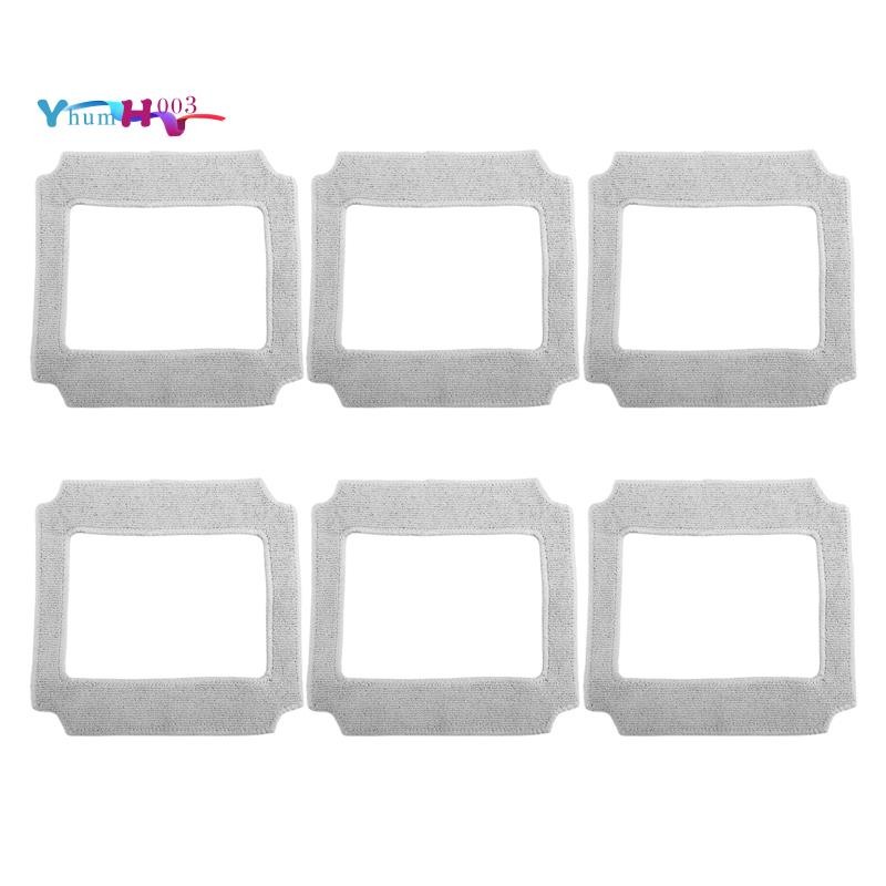 [yhumh003]6PCS ทําความสะอาดหน้าต่างหุ่นยนต์ Mop ผ้าทําความสะอาด Rag ผ้าเช็ดตัวผ้าฝุ่นผ้าทําความสะอาด