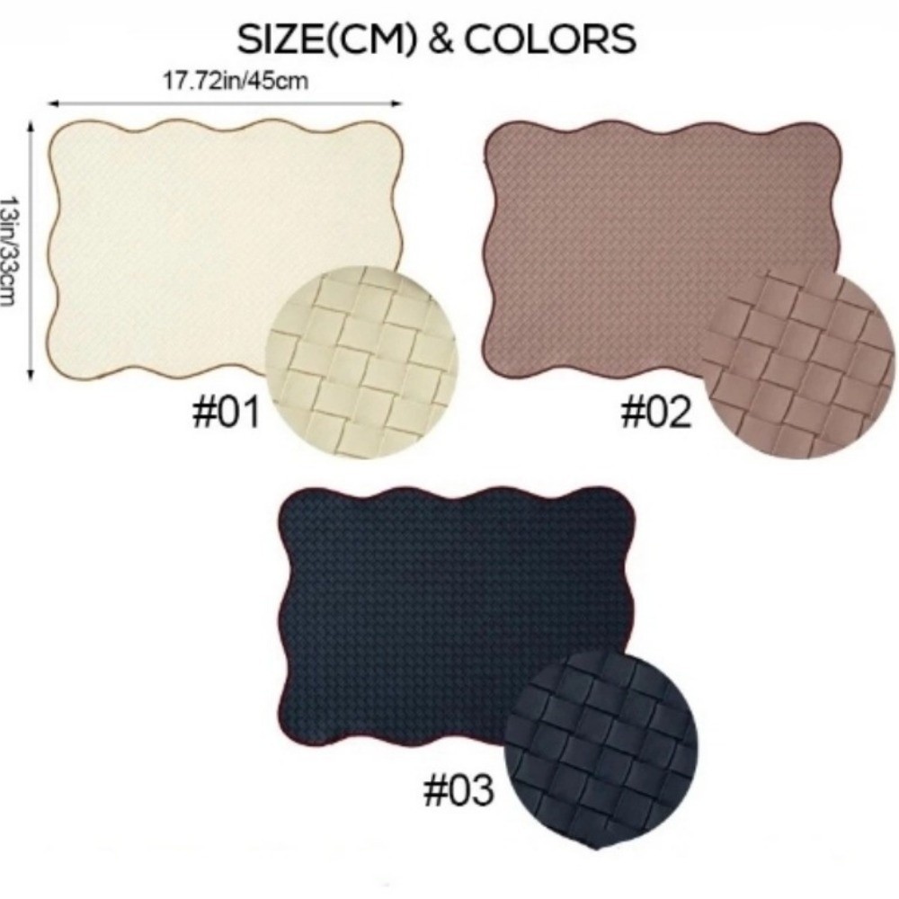 BENJMOORE Solid Place Mat,กันน้ํา Oil-Proof Dining Mat,Nordicรูปสี่เหลี่ยมผืนผ้าทนความร้อนลูกไม้ตกแต่งขอบตารางเสื่อห้องครัวซัพพลาย ราคา ถูกที่สุด ดีลบีเคเค แกลเลอรีภาพที่ 2