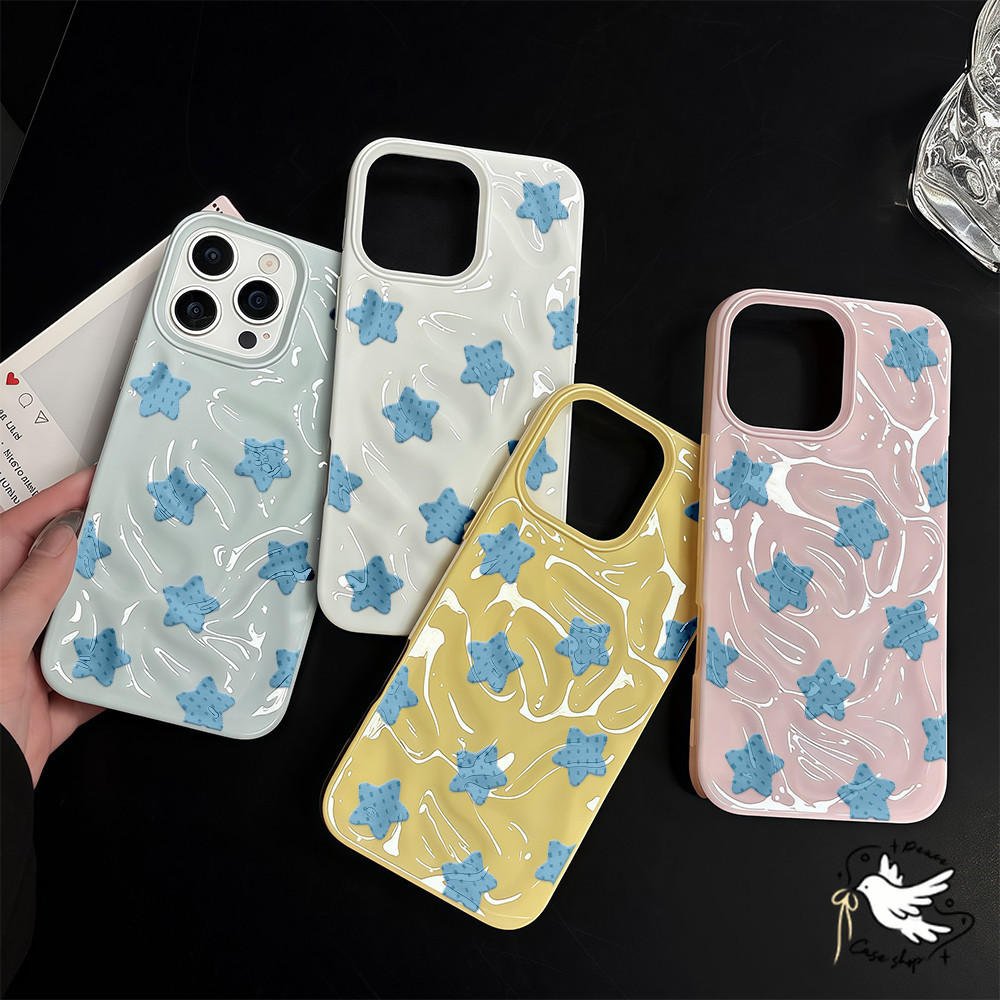 COD-ในไทย💥ดาว เคสไอโฟน 16 For IPhone 13 16 14 15 11 12 PRO 16 15 14 Pro Max XR X XS Max 7 8 Plus เคส เรียบง่ายและทันสมัย