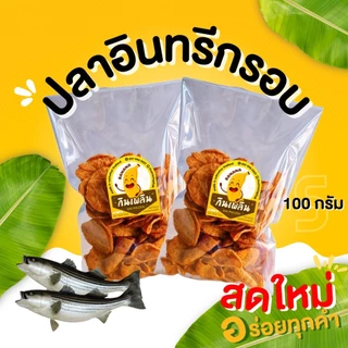 กินเพลิน✨ปลาอินทรีย์กรอบ 130 กรัม ปลากรอบแผ่น กรอบทรงเครื่อง อร่อย เข้มเต็มรส