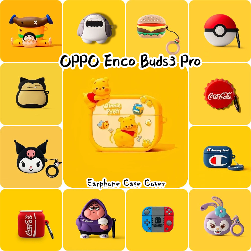 In StockFor OPPO Enco Buds3 Pro Case เคสหูฟัง Anti-fall การ์ตูนปลอกซิลิโคนอ่อนนุ่ม NO.2