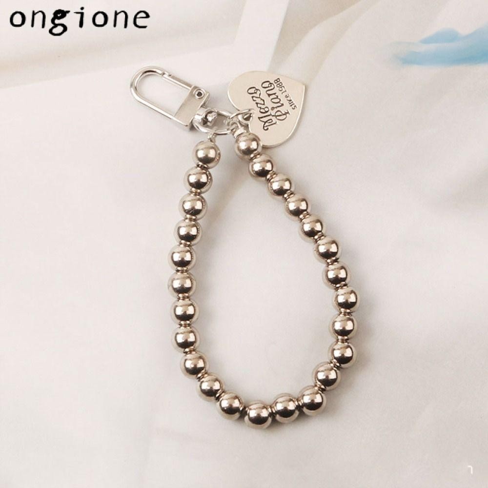 เชือกโซ่โทรศัพท์มือถือ ONGIONE, เชือกเส้นเล็กโทรศัพท์มือถือโลหะรัก, โทรศัพท์โซ่โทรศัพท์ลูกบอลเงินน่ารัก