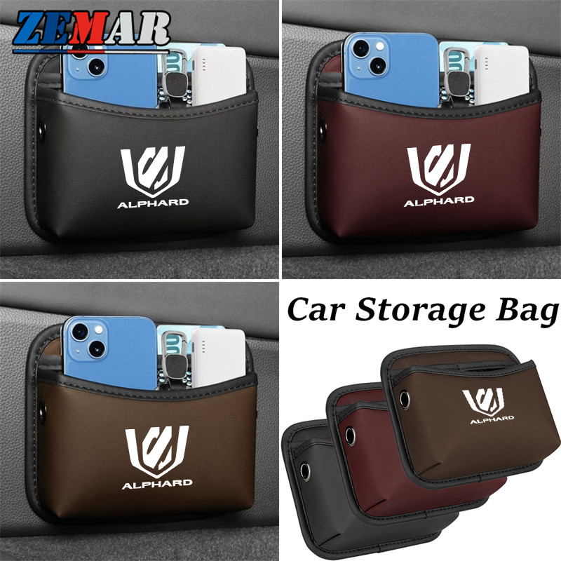 Toyota Alphard กระเป๋าเก็บรถยนต์สากล กระเป๋าเก็บกาวไดรเวอร์และผู้โดยสารศูนย์คอนโซลเก็บถุง Toyota Alp