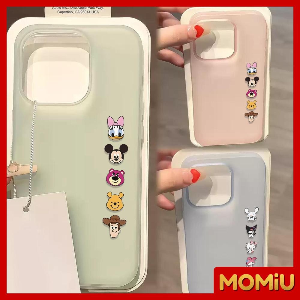 MOMiU - TPU อ่อนแบบด้านโปร่งแสงแบบฝ้า เข้ากันได้สำหรับ เคสไอโฟน11 เคส iphone 16 Pro Max 7Plus XR 12 13 14 15 สัตว์น่ารัก