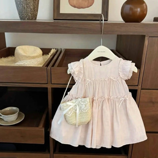 ชุดเดรสเด็กผู้หญิงสไตล์ใหม่ แขนบิน ดีไซน์เจ้าหญิงหวาน สำหรับ…