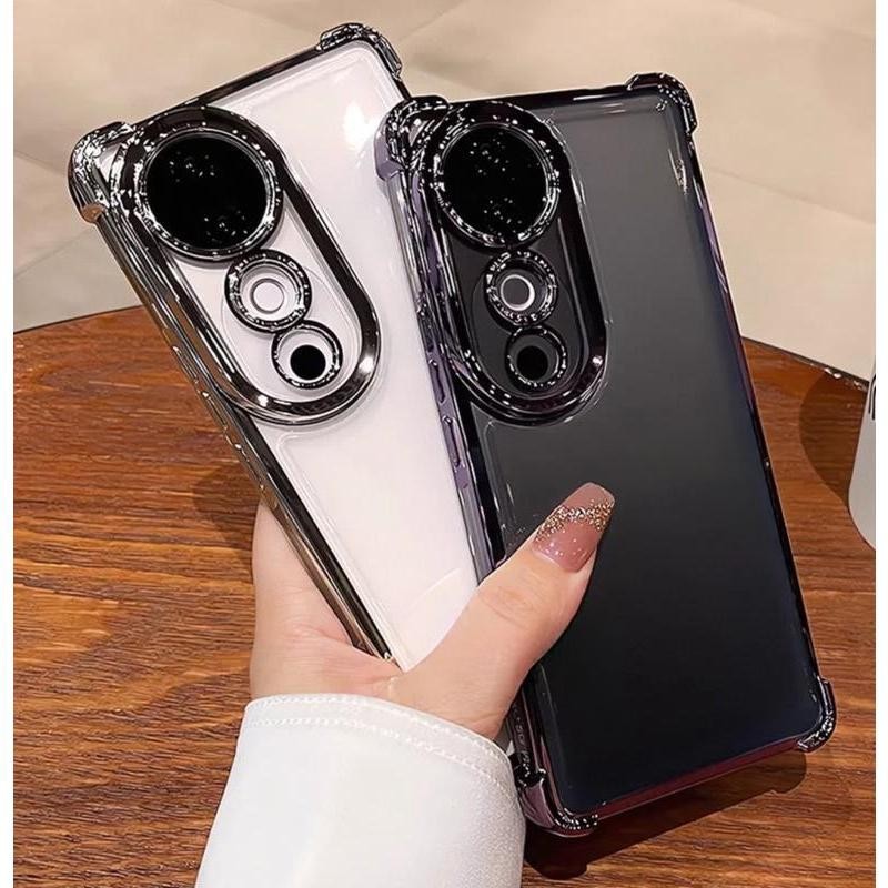 เคสกันกระแทก สำหรับFor VIV0 V50 Y200 Y19S V50Lite V30 V40 Y28 Y29 V27 Y04 Y39ขอบสีหลังใส ปกป้องเลนส์