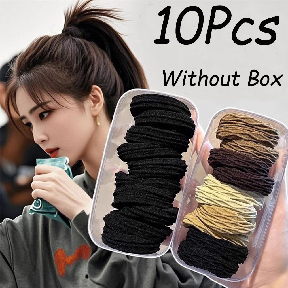 10 ชิ้นแฟชั่นเชือกผมหวาน Macaron สียืดหยุ่นสูงผู้ถือผมหางม้าผมผูกสาว Bun Scrunchies Headdress