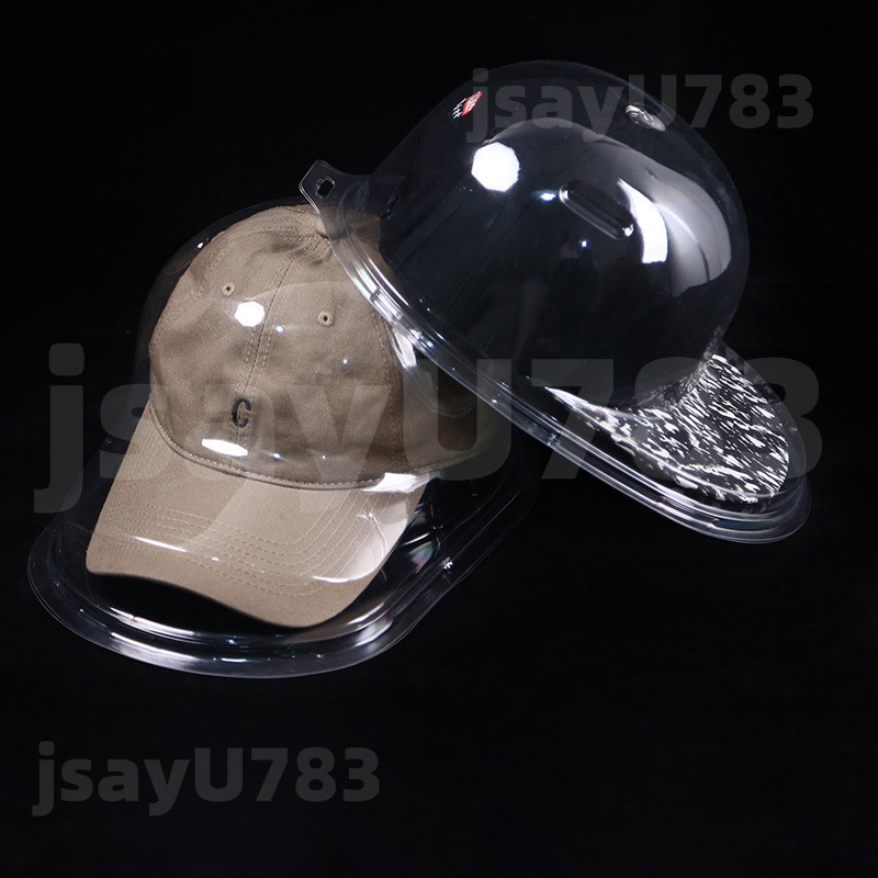 🏠jsayu กล่องเก็บหมวกใสแบบมีฝาปิด กล่องเก็บหมวกทรงแหลม กล่องเก็บหมวกเบสบอลกันฝุ่น