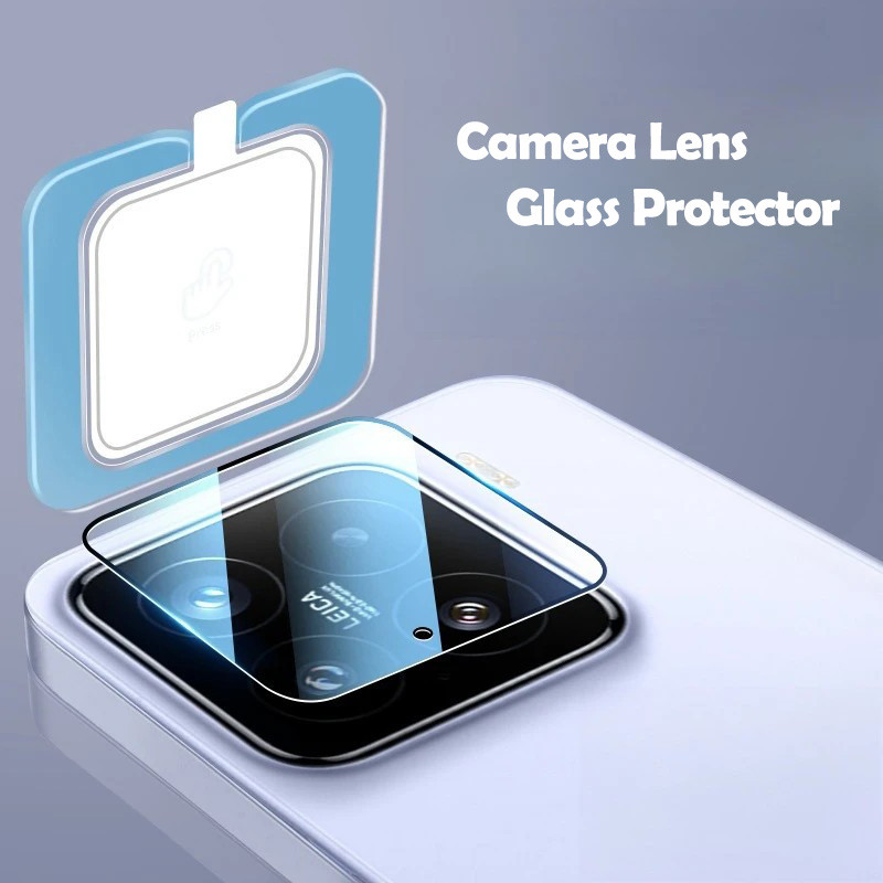 ติดตั้งง่ายเลนส์กล้องกระจกนิรภัยสําหรับ Xiaomi 15 Ultra/Pro 14 Pro/Ultra Civi 4 Pro Mi Mix พับ 4 เลนส์ Protector คลิกเดียวติดตั้ง