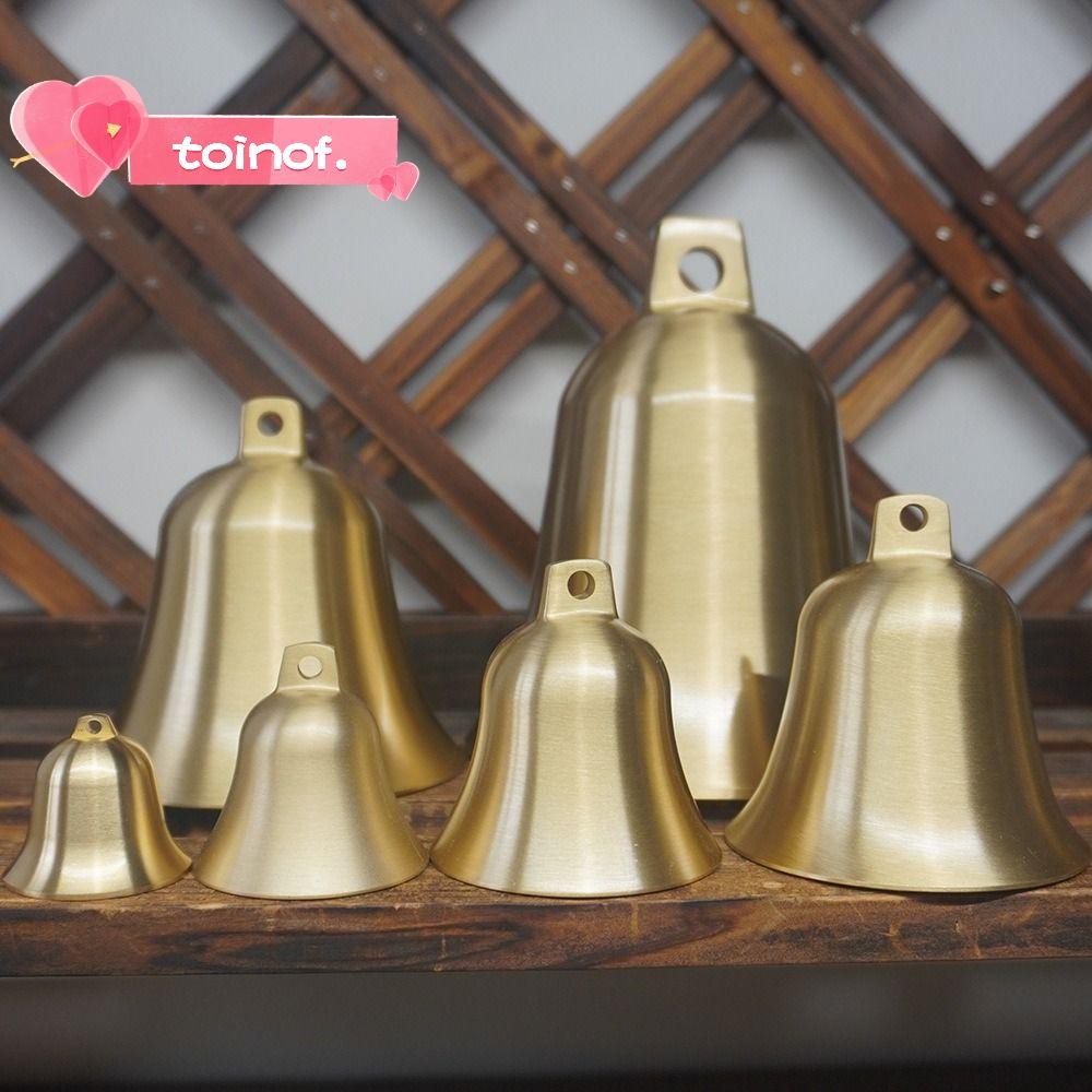 TOINOF Grazing ระฆังทองแดง, เครื่องประดับระฆังทองสไตล์ย้อนยุค, ทองแดงทนทาน Loud Bell ตกแต่งบ้าน