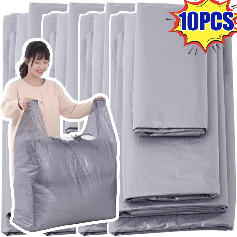 10PCS Remove House Packing Storage Bag - Extra Thicken Quilt Dustpproof Container - กระเป๋าถือ PE ความจุขนาดใหญ่