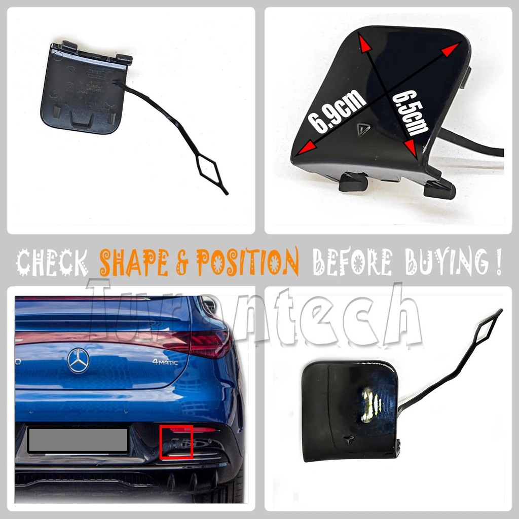 ด้านหลังสําหรับ 23-up Mercedes Benz EQE W295 EQE300 EQE350 EQE450 EQE43 EQE53 AMG 4MATIC Hook EYE CA