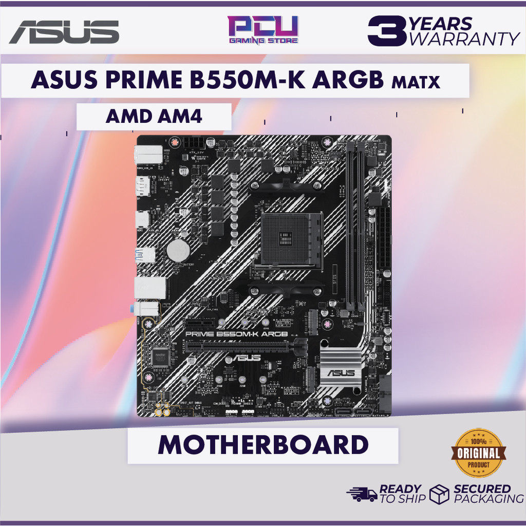 ASUS PRIME B550M-K ARGB MATX AM4 MOTHERBORD BULK