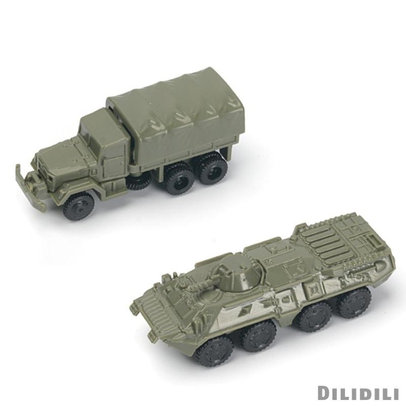 [Dilidili] ชุดยานพาหนะ 1:144 2 ชิ้น รุ่น Btr80 รถหุ้มเกราะสําหรับเด็กชุดอาคาร