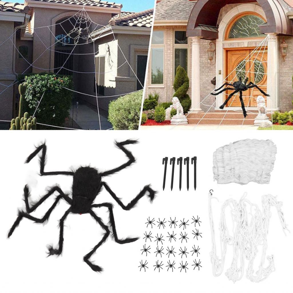 Halloween Spider Web Decoration Look สำหรับเทศกาลที่สมจริง