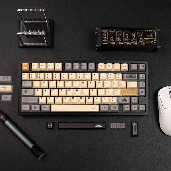 keycap ไทย work egg keycaps gmk keycap Original Zen Beige/สีเทา/สีเหลืองคีย์บอร์ด Keycap ขนาดใหญ่ชุด
