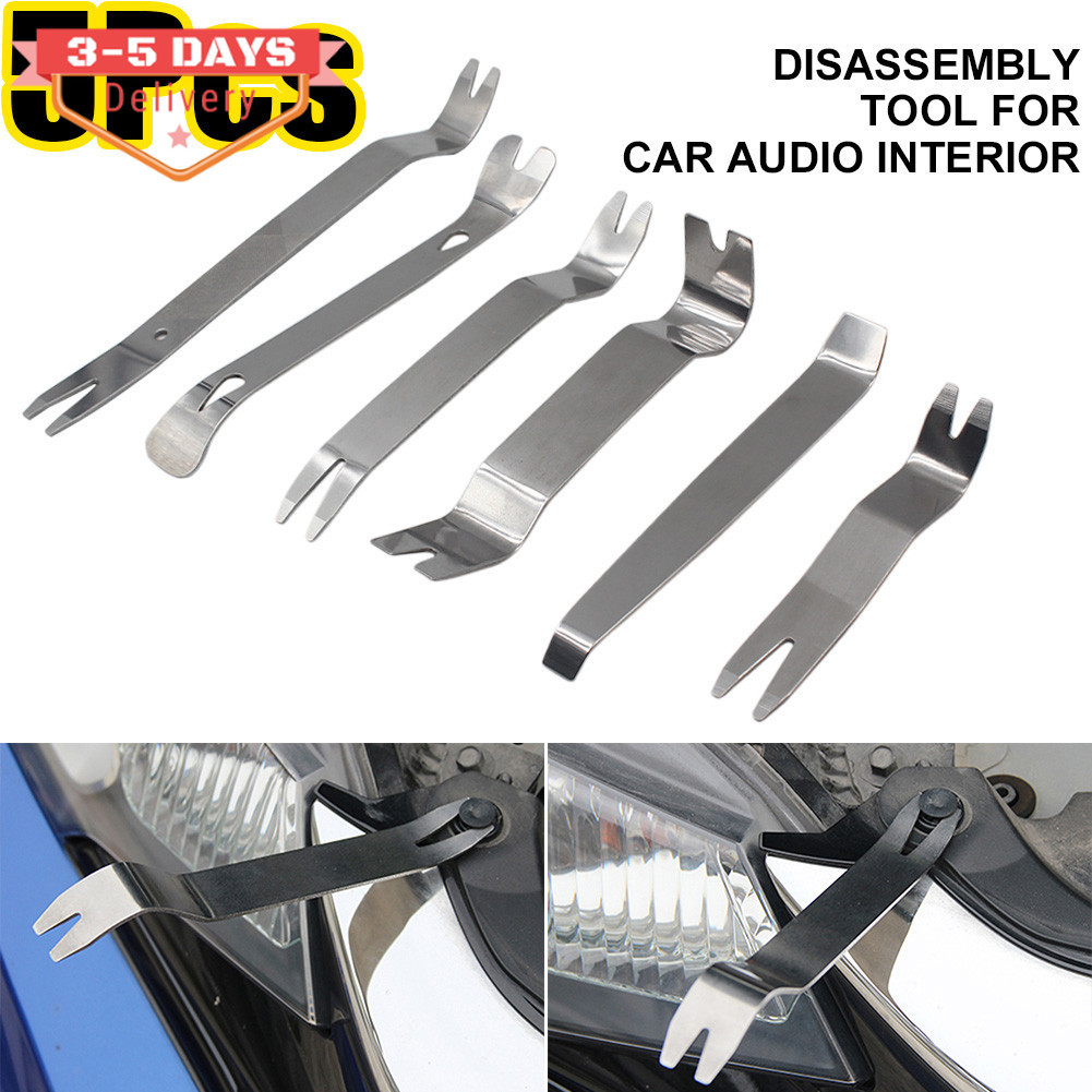 [3-5 วันมาถึง]เครื่องมือแงะภายในอัตโนมัติขนาดกะทัดรัด | 1/5 ชิ้นสแตนเลสน้ําหนักเบารถ Trim Remover, กระเป๋า-Sized แผงประตู Disassembly Kit สําหรับช่างและ DIY