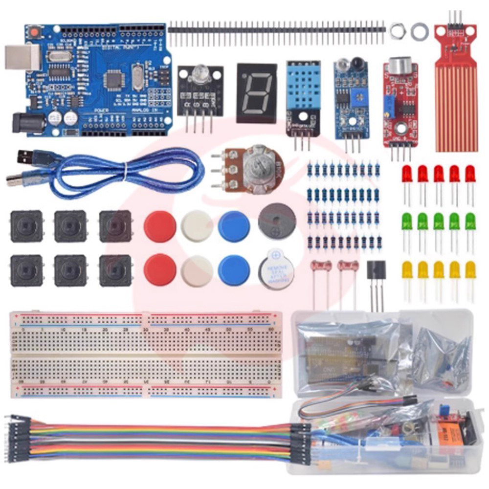 Guangfengsheng ส่วนประกอบการเรียนรู้การเขียนโปรแกรมอิเล็กทรอนิกส์ UNO R3 ชุดเริ่มต้น Maker Kit