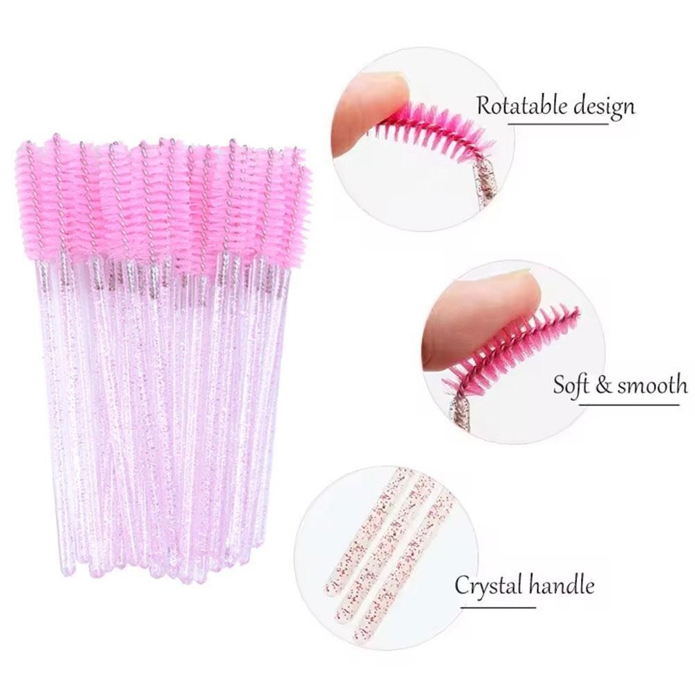 ขนตาสีแปรง Handle Lash แปรงคิ้ว Eyelash Wands Extension มาสคาร่า Z4t7