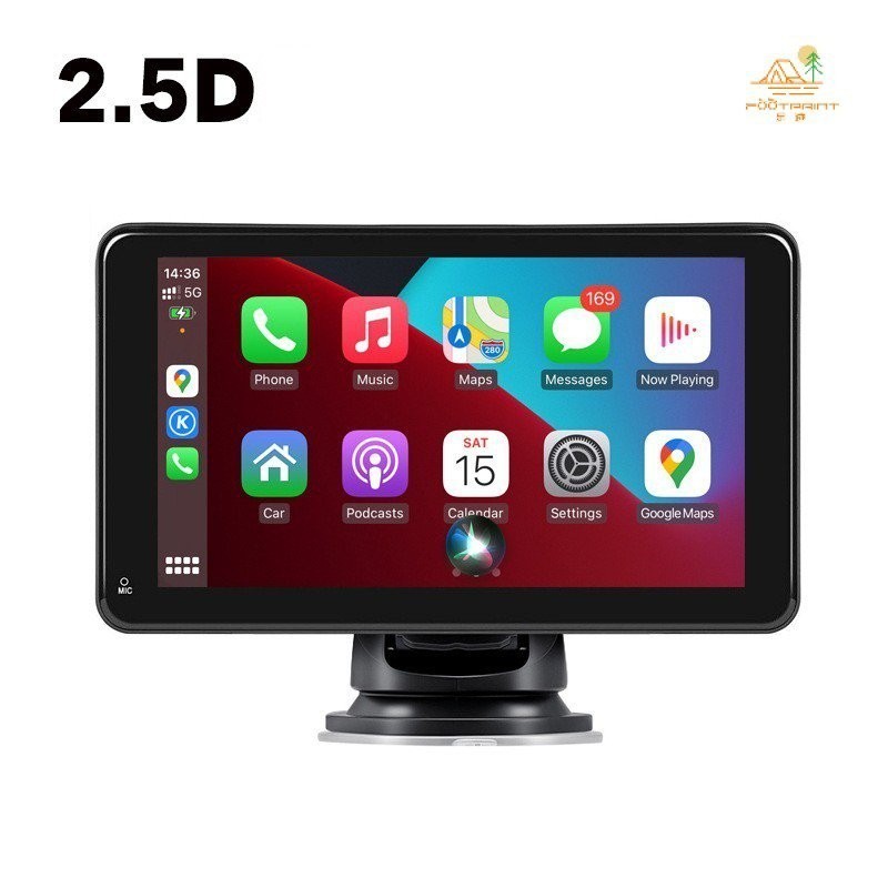 [คลังสินค้าพร้อม] Wireless CarPlay Wireless Android Auto Display 7 นิ้วหน้าจอฉายโทรศัพท์มือถือรองรับ