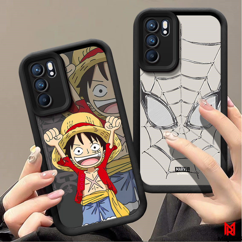 เคส OPPO A16 A16K อะนิเมะสไตล์ TPU นุ่มซิลิโคนป้องกันการตกโทรศัพท์กรณีสไตล์ 2