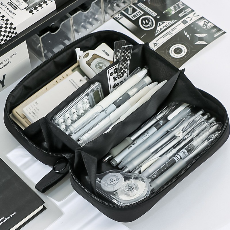 Ins ความจุขนาดใหญ่ปากกา Multi-functional "Volcano" กระเป๋าปากกาสํานักงานนักเรียนกระเป๋าเก็บเครื่องเขียน