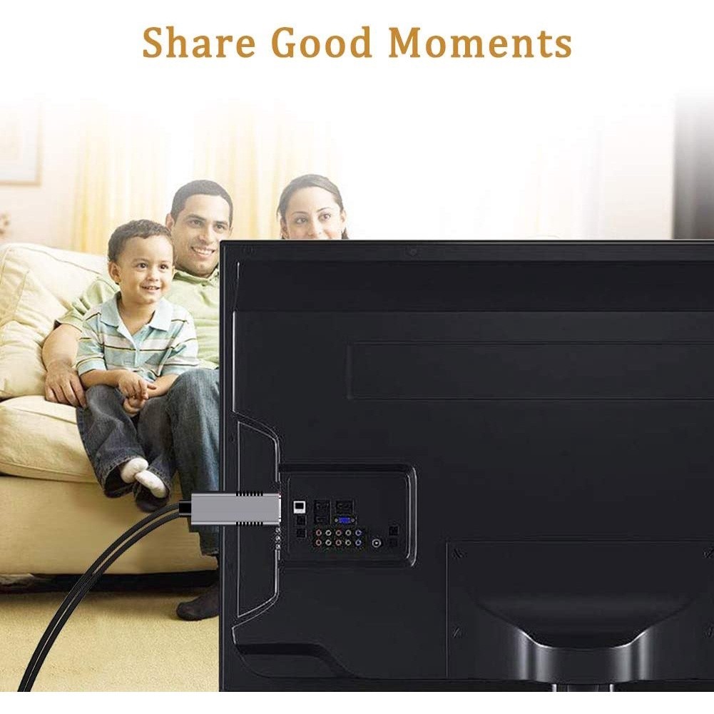 ไม่พังง่าย ประกัน 1 ปี 3in1 Type-C to HDMI TV เชื่อมต่อ ทีวี Micro USB Type C to HDMI Cable for iOS 