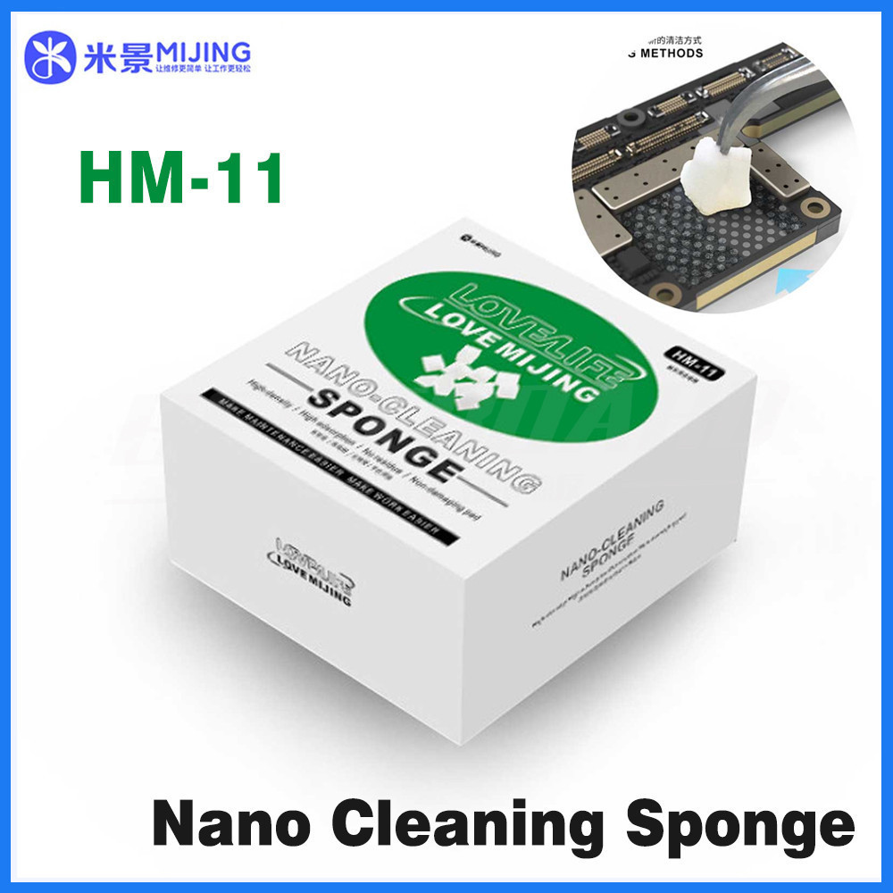 Mijing HM-11 ฟองน้ําทําความสะอาดนาโนเหมาะสําหรับโทรศัพท์มือถือกระจกหลัง, หน้าจอ, กรอบ, โมดูลกล้องโดยไม่ต้องตกค้าง