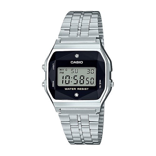 นาฬิกาดิจิตอล Casio นาฬิกาข้อมือผู้หญิง สายสแตนเลส สีเงิน รุ่น A159,A159WAD,A159WGED,A159WAD-1DF,A15