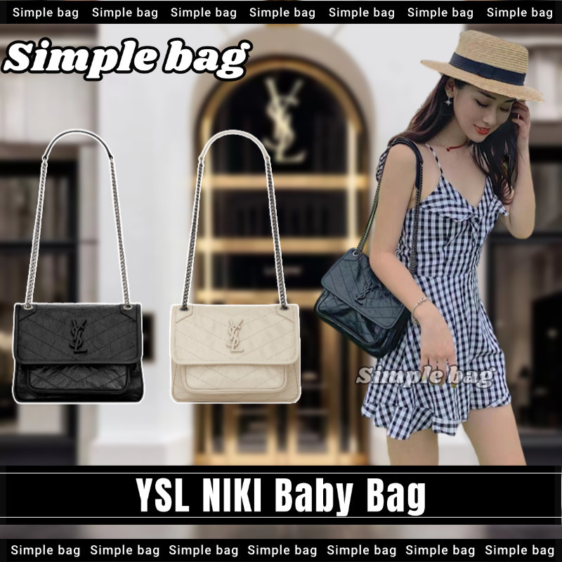 Yves Saint Laurent YSL NIKI Baby Chain bag กระเป๋าสะพายไหล่เดี่ยว #Simple กระเป๋า