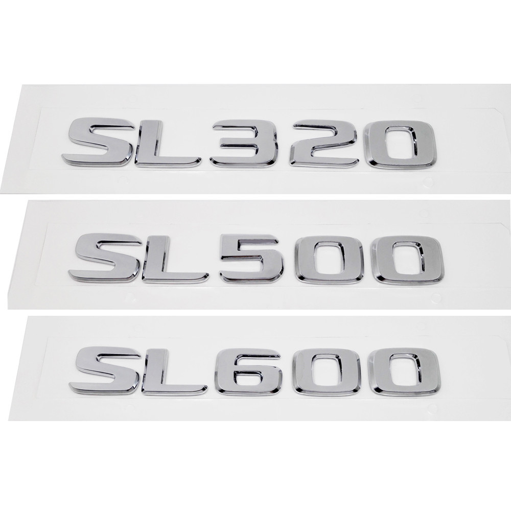 พลาสติก ABS SL320 SL500 SL600 Trunk โลโก้ด้านหลังป้ายสติกเกอร์สัญลักษณ์สําหรับ Mercedes Benz S Class