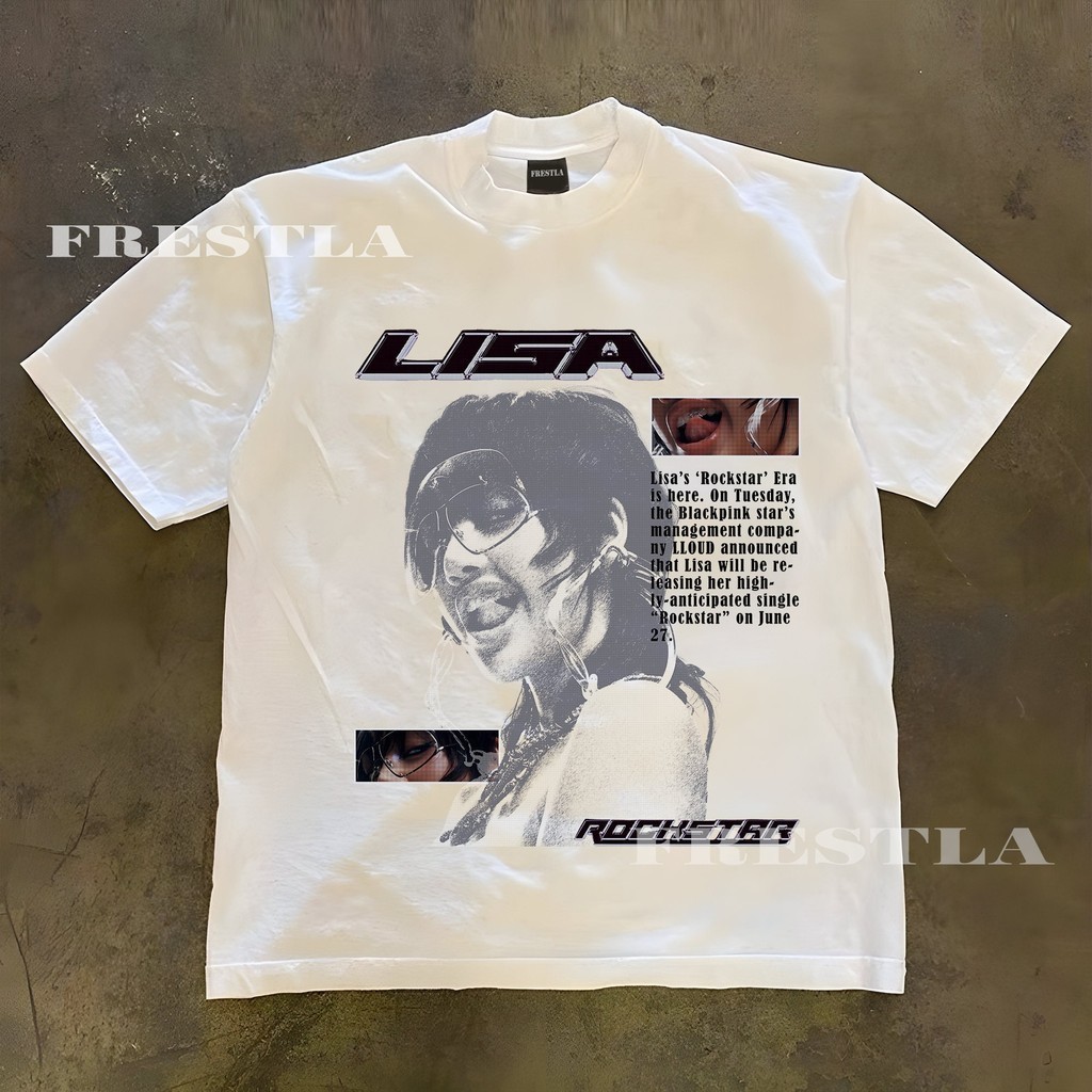 【HOT】เสื้อยืด Vintage Lisa Rockstar,เสื้อยืด Lisa Rockstar Coming Lalisa เสื้อยืด Blackpink Lisa New