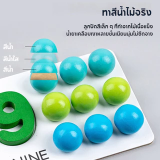 อุปกรณ์ช่วยสอนคณิตศาสตร์มอนเตสซอรี่สำหรับเด็กตัวเลขความรู้ความเข้าใจที่จับคู่ปริศน