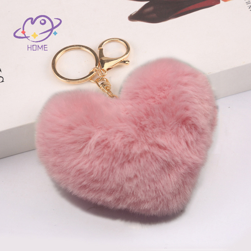 [mayhome] สร้างสรรค์น่ารักสีสันตุ๊กตาหัวใจพีชพวงกุญแจจี้กระเป๋า Ch อุปกรณ์เสริมกุญแจรถ Trinket สําหรับสาวแฟชั่นพวงกุญแจ {TH}