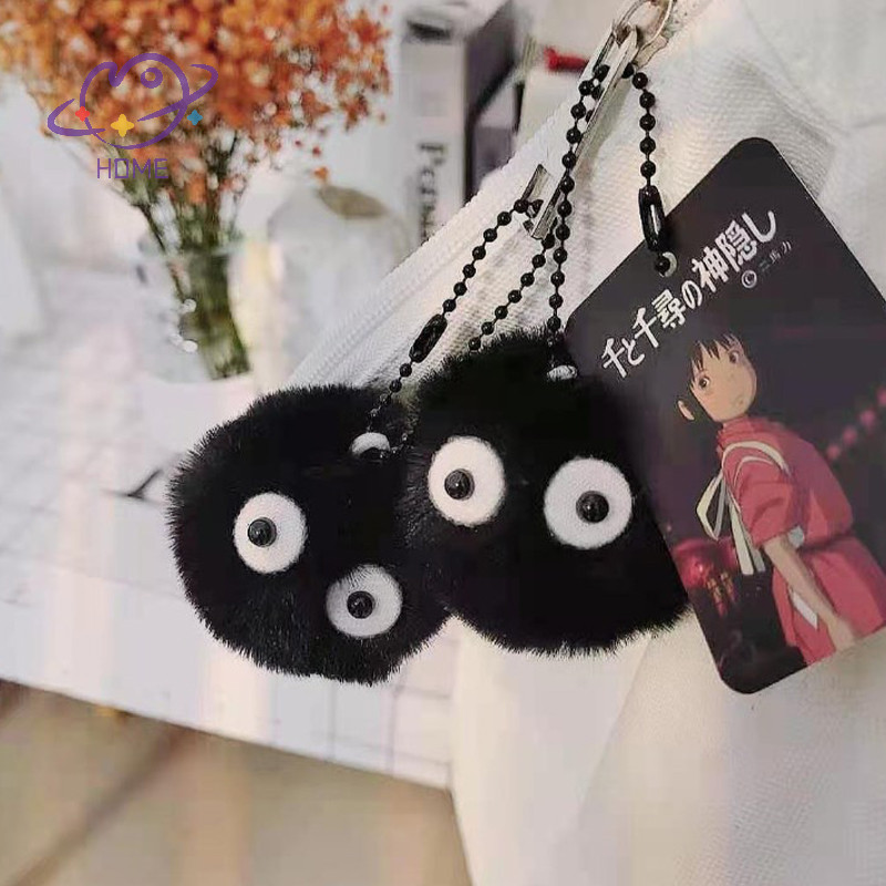 [mayhome] พวงกุญแจตุ๊กตา Briquettes ตุ๊กตากระเป๋านักเรียนจี้น่ารัก Hairball พวงกุญแจเสื้อผ้าอุปกรณ์เสริมแขวน {TH}