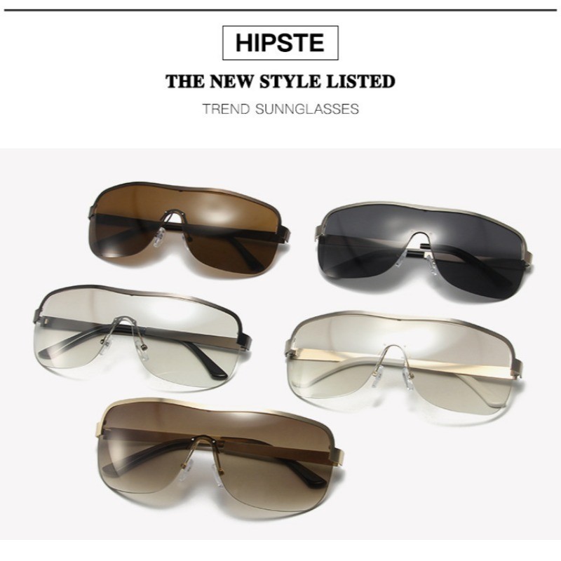 สนับสนุนขายส่งปลาค็อด (ซาน9)ใหม่แฟชั่นครึ่งกรอบแว่นตากันแดดไล่โทนสีผู้หญิงบังแดดแบบบูรณาการ - รูปที่ 5