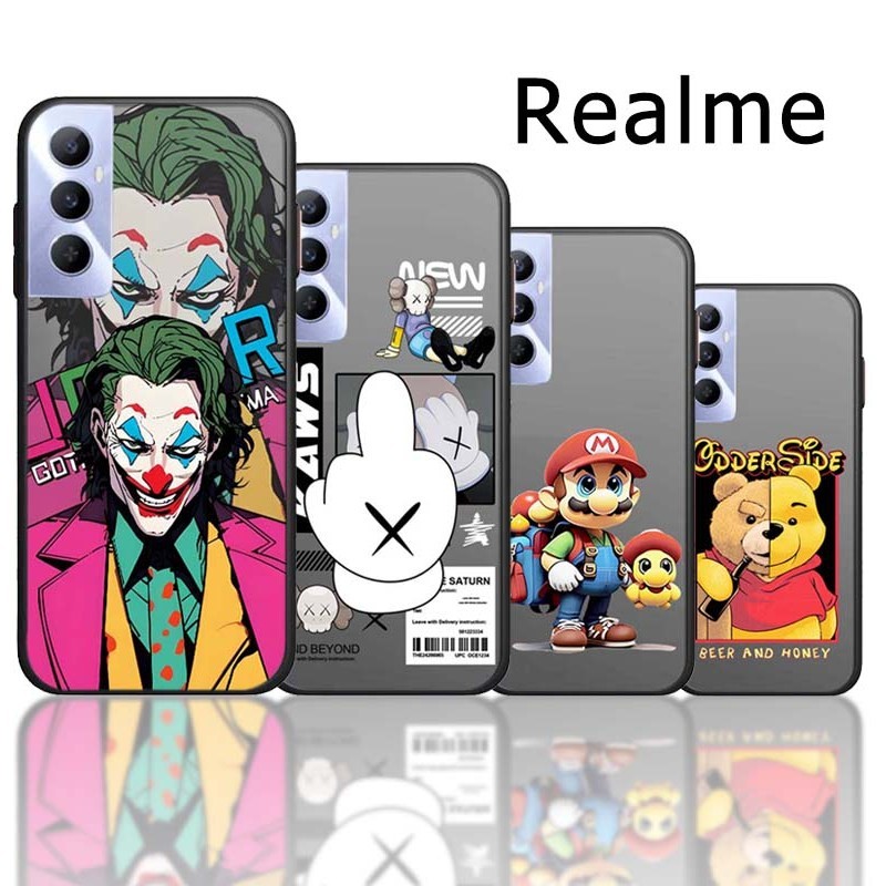 เคส ขอบสี สำหรับ Realme C65/C61 C63 C67 C51 C53 C55 C35 C30 C30s C33 C1 C20 C21 C12 C15 C21y C25Y C17 12X 12Pro+ JA