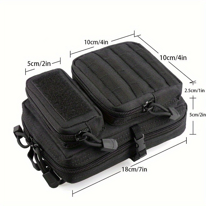 น้ําหนักเบา Molle 1000D EDC อุปกรณ์เครื่องมือและกระเป๋าโทรศัพท์มือถือเหมาะสําหรับการตั้งแคมป์กลางแจ้ง survival EMT กระเป๋าเก็บเครื่องมือปฐมพยาบาล - รูปที่ 6