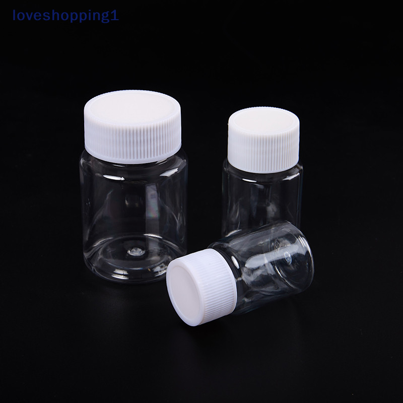 Loveshopping 10PCS พลาสติก PET ล้างขวดเปล่าซีลผงยา Vial คอนเทนเนอร์ Reagent บรรจุขวดขวดรีฟิล TH