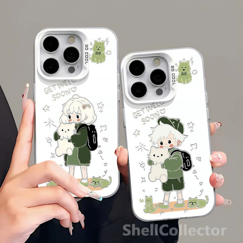 เข้ากันได้กับ iPhone 16 Pro Max iPhone 15 Pro iPhone 13 iPhone 11 เคสโทรศัพท์นุ่มน่ารัก HXMSCY013&14