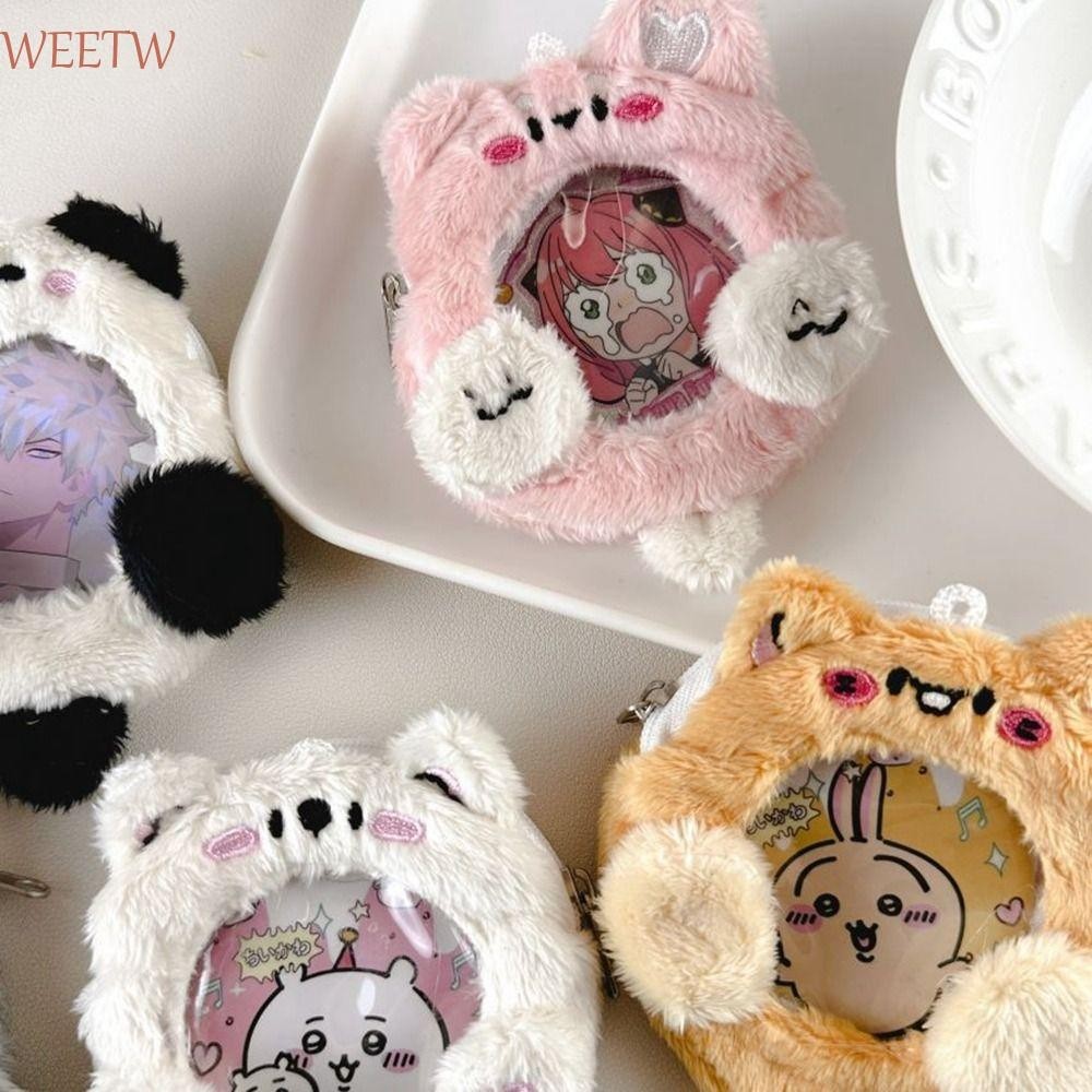 Weekw Puppy Card Holder พวงกุญแจ, สุนัข Panda โปร่งใส Badge Ita กระเป๋า, Kawaii Koala Cat Rabbit Badge Display ตุ๊กตาจี้สินค้าจอแสดงผล
