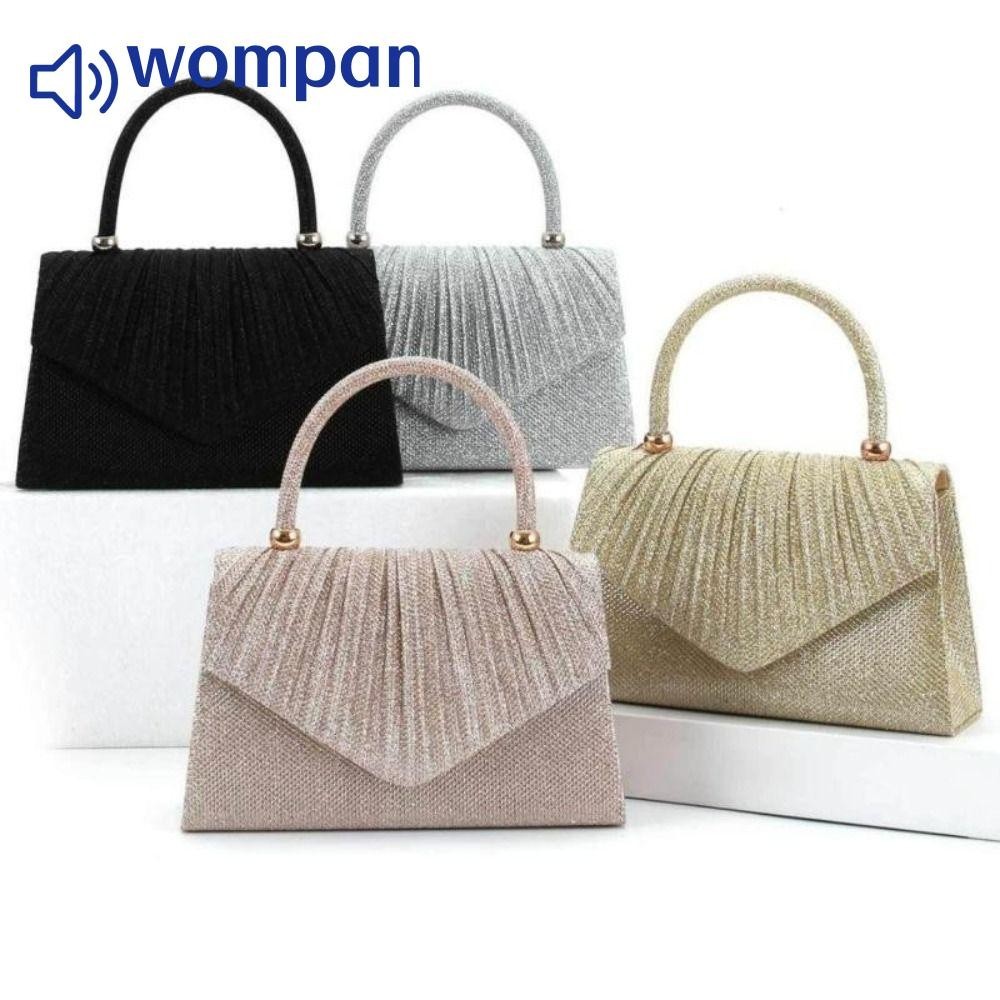 Wompan กระเป๋าสะพายไหล่, All-match Advanced Sense Banquet Bag, Party Purse Large Capacity Party Crossbody Bag