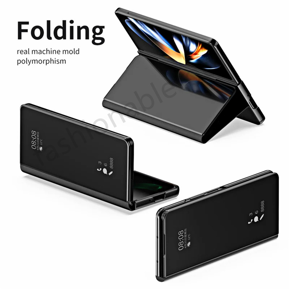สมาร์ทกระจกสําหรับ Samsung Galaxy Z พับ 7 6 5 4 3 2 Fold7 Fold6 Fold5 Fold4 Fold3 ZFold7 ZFold6 ZFold5 ZFold4 ZFold3 เคสโทรศัพท์ Flip หนังกันกระแทกฝาหลัง - รูปที่ 3