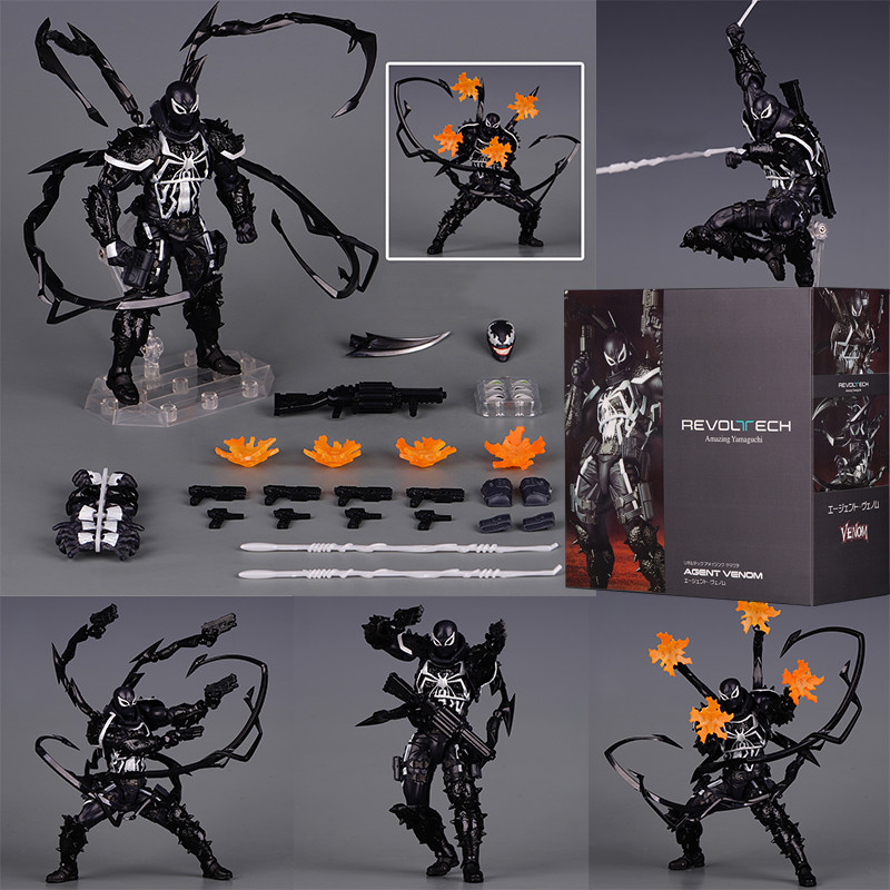 Venom Action Figure Marvel Revoltech Agent Venom SHF Eugene "Flash" Thompson Model Toy
