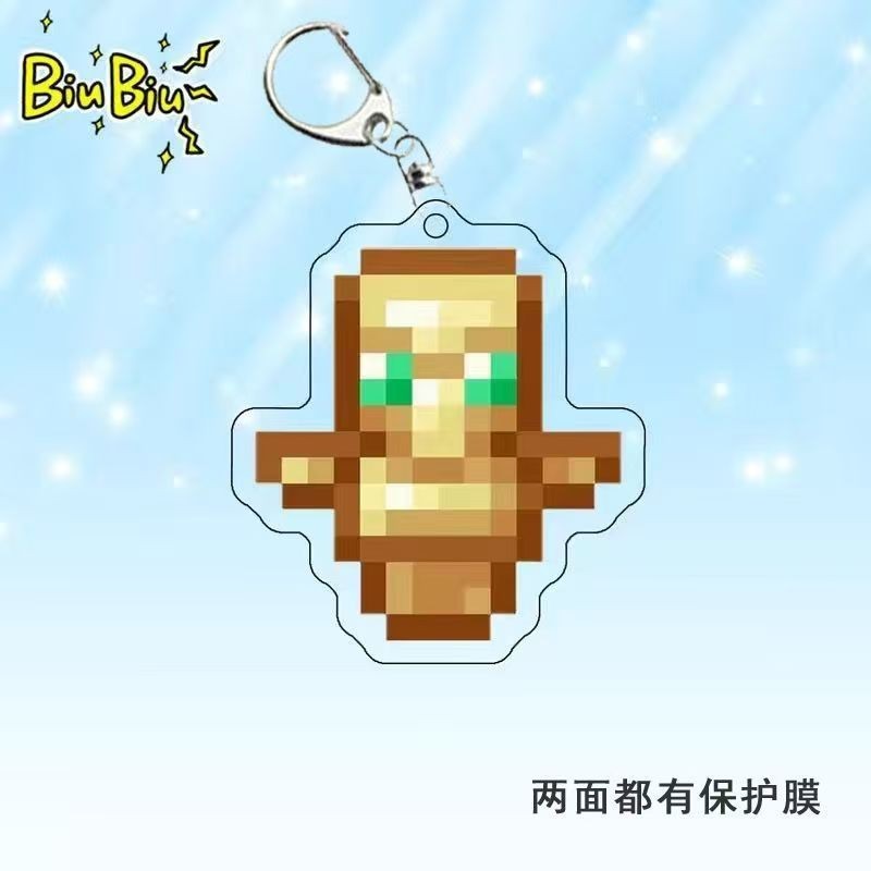 Minecraft Series Minecraft Key จี้ Undead Totem Magic Golden Apple อะคริลิคตกแต่ง lkjh