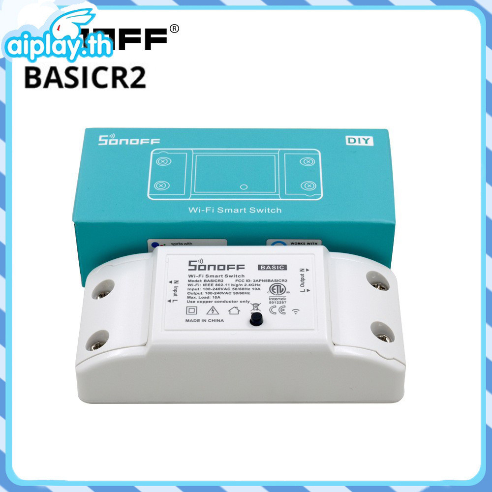 Sonoff Basic R2สมาร์ทสวิทช์Wifiไร้สายสมาร์ทรีโมทคอนโทรลจับเวลาDIY Switchผ่าน Ewelink APP ทำงานร่วมกับAlexa google คุณภาพ