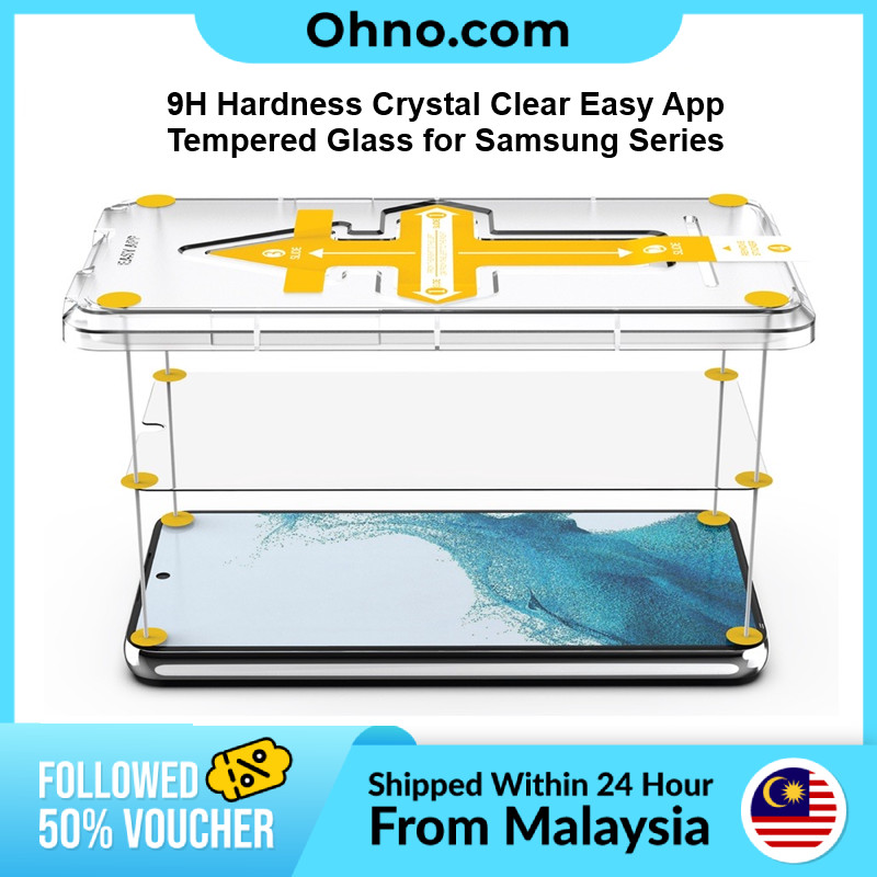 OHMO ZiFRIEND 9H ความแข็งคริสตัลใส Easy App กระจกนิรภัยสําหรับ Samsung Galaxy S21 S22 S23 S25 Ultra 