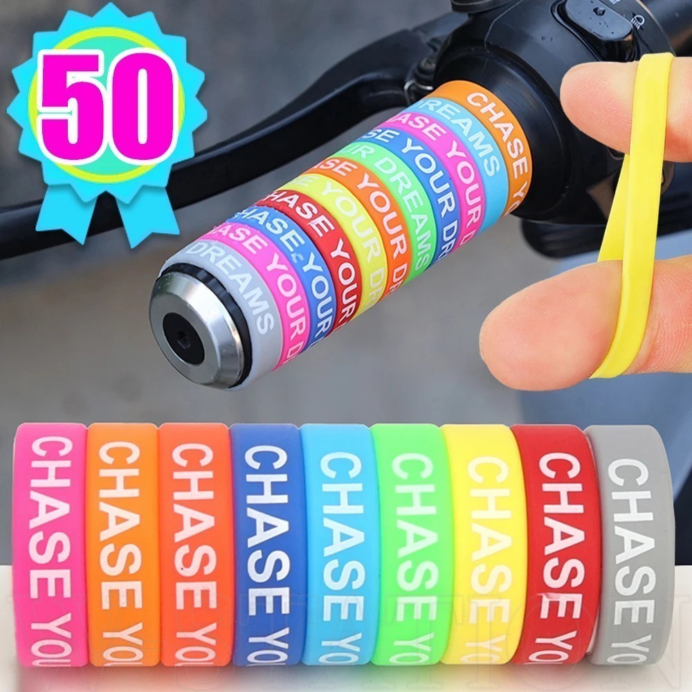 10-50 ชิ้นหลายสี 30 มม.แหวนจับยืดหยุ่น-แหวนคันเบ็ด-สําหรับรถจักรยานยนต์, จักรยาน, สกู๊ตเตอร์-จักรยาน Anti Slip แหวนแฮนด์-ซิลิโคนฝาครอบแฮนด์