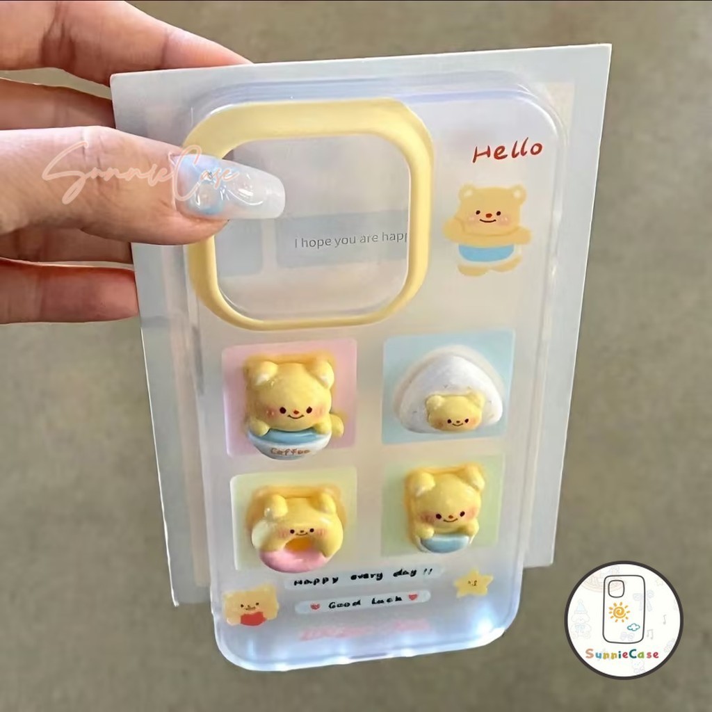 น่ารักจัง ตุ๊กตาหมีการ์ตูนดูเดิล เคส OPPO A16 A31 A3S A76 A7 A5 A36 A53 A57 A51 A12 A5s A9 A54 A1K A3S Reno 5F 6
