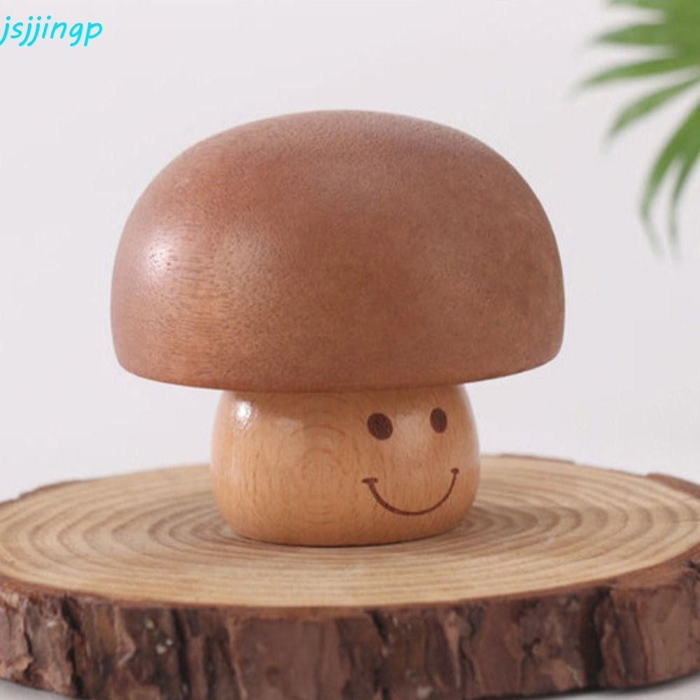 Jsjjingpกล่องดนตรีเห็ด,งานฝีมือไม้น่ารักกล่องดนตรีไขลาน,กลมินิการ์ตูนไม้หมุนเครื่องประดับสก์ท็อป